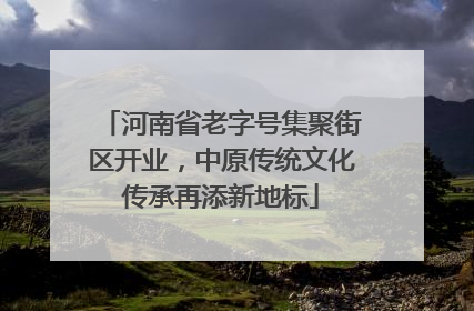 河南省老字号集聚街区开业，中原传统文化传承再添新地标